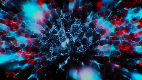 Abstract creative cosmic background. Hyper jump into another galaxy. Speed of Stock Footage 113081201