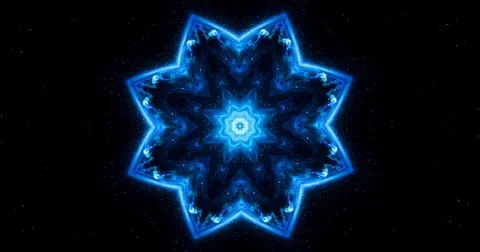 Abstract creative cosmic background. Speed of light, neon glowing rays. Beaut Stock Illustration