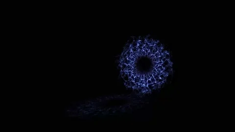 Abstract creative cosmic background.blue portal opening on black background with 스톡 동영상 142767300