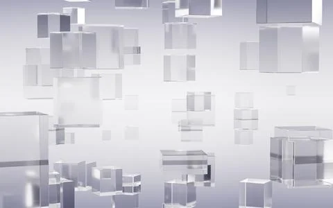 Abstract creative cubes background, 3d rendering. Illustrazione stock