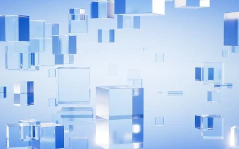 Abstract creative cubes background, 3d rendering. Illustrazione stock
