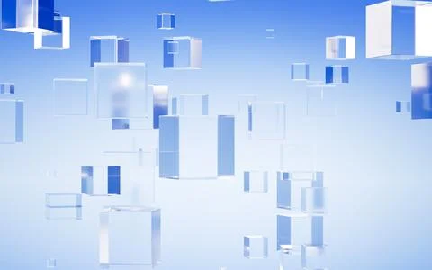 Abstract creative cubes background, 3d rendering. Illustrazione stock