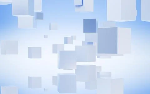 Abstract creative cubes background, 3d rendering. Illustrazione stock