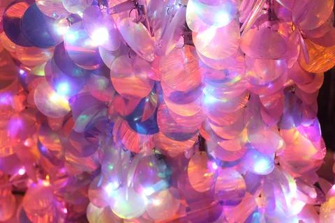 Abstract creative decor round pink scales defocus Stock Photos