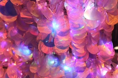 Abstract creative decor round pink scales defocus Stock Photos