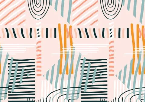 Abstract creative design seamless pattern Stockillustratie