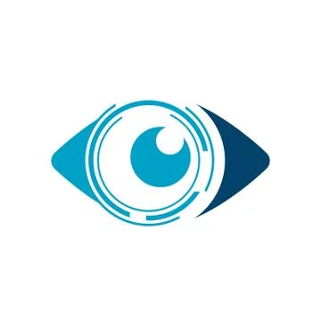 Abstract creative digital photo eye vision symbol concept video monitoring cc Stock Illustration