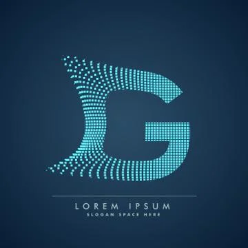 Abstract creative dots logo letter G Stock Illustration