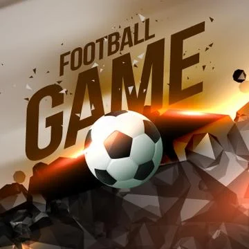 Abstract creative football game visualization Stock Illustration