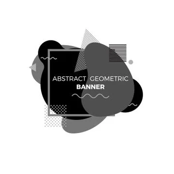 Abstract creative geometric banner template. Modern futuristic graphic elemen Stock Illustration