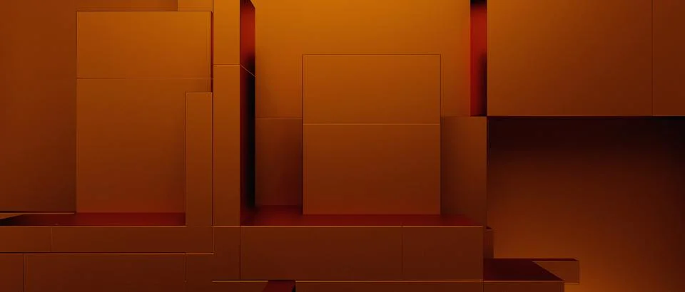 Abstract Creative Geometric Blocks Three Dimensional Black 3D Background 3D R Stock-Illustration