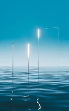 Abstract creative glass background and geometric figure, 3d rendering. Illustrazione stock