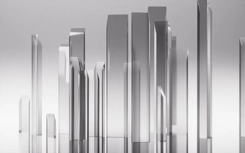 Abstract creative glass background and geometric figure, 3d rendering. Stock Illustration