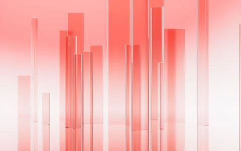 Abstract creative glass background and geometric figure, 3d rendering. Illustrazione stock