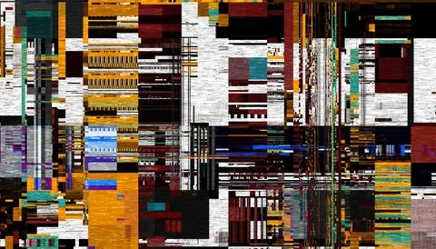 Abstract creative glitch overlay texture. Geometric pixel pattern of a digita 库存照片