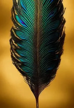 Abstract creative gold feather pattern Stock Illustration