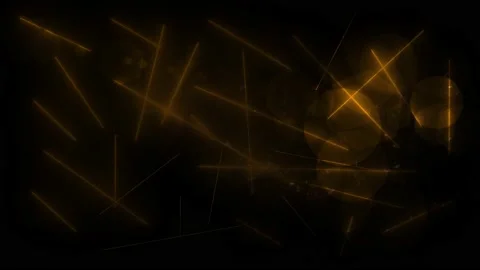 Abstract creative golden neon bars glowing on smoky background. Led light, mu Stock Footage 147102451