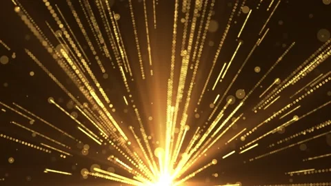 Abstract Creative Golden rays striped pattern Loop shiny texture particles Stock Footage 151392326