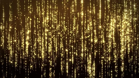 Abstract Creative Golden rays striped pattern Loop shiny texture particles Stock Footage 151418067