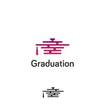 Abstract creative graduation. Vector logo template Stock Illustration