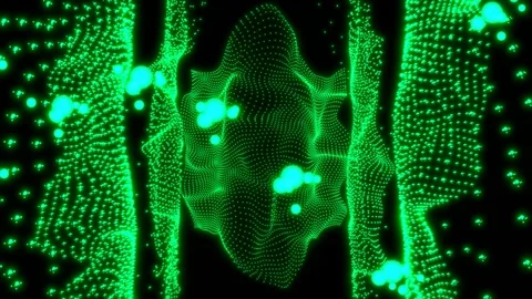 Abstract creative green wavy dots. Stock Footage 116028226