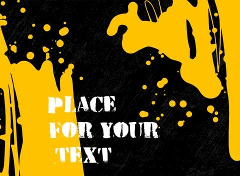 Abstract creative header. Hand Drawn ink texture. Stock Illustration