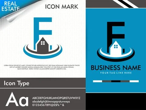 Abstract creative letter E and simple minimalist real estate logo Stock Illustration