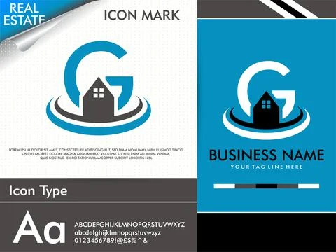 Abstract creative letter G and simple minimalist real estate logo Stock Illustration