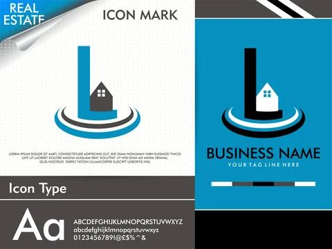 Abstract creative letter L and simple minimalist real estate logo Stock Illustration