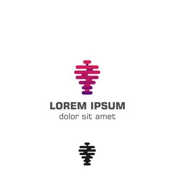 Abstract creative light bulb, idea. Vector logo template Stock Illustration