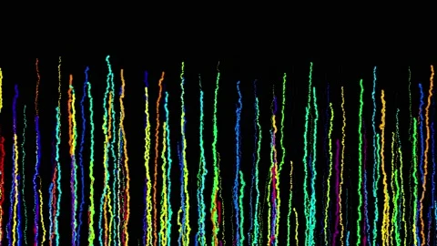 Abstract creative looped bg with curled lines like trails of different colors Stock Footage 140917129