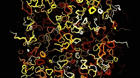 Abstract creative looped bg with curled lines like yellow trails on surface Stock Footage 140959803
