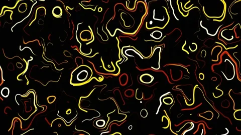 Abstract creative looped bg with curled lines like yellow trails on surface Stock Footage 140959887