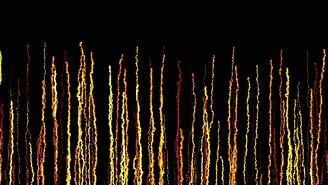 Abstract creative looped bg with curled lines like yellow trails on surface Stock Footage 140960059