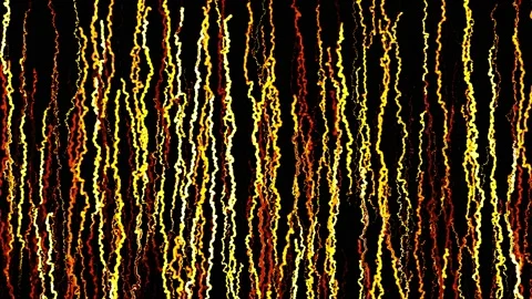 Abstract creative looped bg with curled lines like yellow trails on surface Stock Footage 140960122