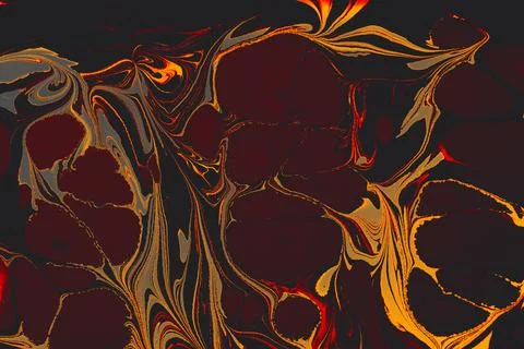 Abstract creative marble pattern with spots. Traditional art of Ebru marbling Stock Illustration