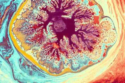 Abstract creative marble pattern texture. Traditional art of Ebru marbling Illustrazione stock