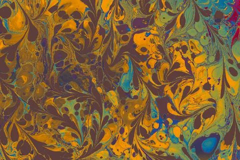 Abstract creative marble pattern texture. Traditional art of Ebru marbling 스톡 일러스트
