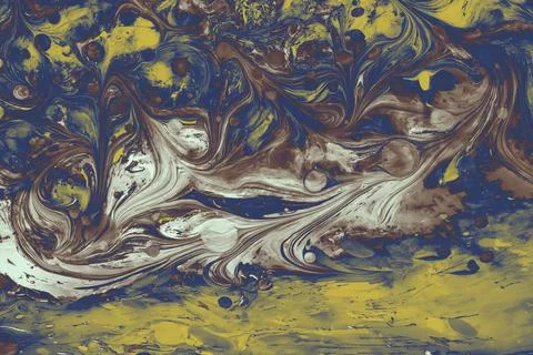 Abstract creative marble pattern texture. Traditional art of Ebru marbling Stock Illustration