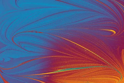 Abstract creative marble pattern texture. Traditional art of Ebru marbling Stockillustratie