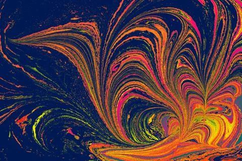 Abstract creative marble pattern texture. Traditional art of Ebru marbling Illustrazione stock