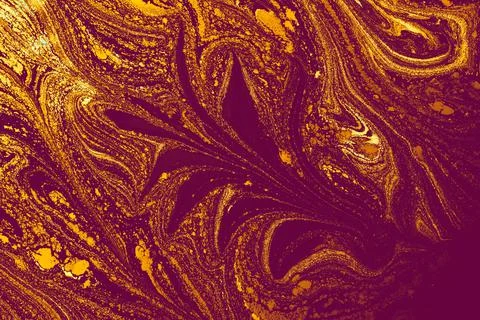 Abstract creative marble pattern texture. Traditional art of Ebru marbling Stock Illustration