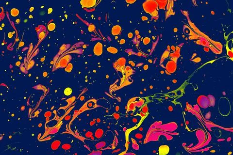 Abstract creative marble pattern texture. Traditional art of Ebru marbling Stock Illustration