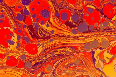 Abstract creative marble pattern texture. Traditional art of Ebru marbling Stock Illustration