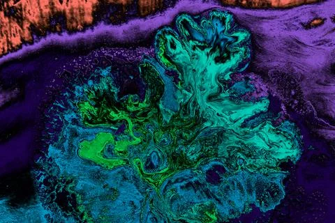 Abstract creative marble pattern texture. Traditional art of Ebru marbling Stock Illustration