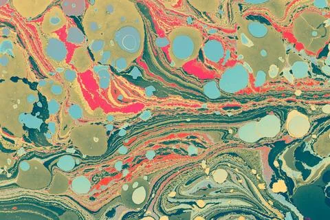 Abstract creative marble pattern texture. Traditional art of Ebru marbling Stock Illustration