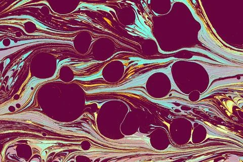 Abstract creative marble pattern texture. Traditional art of Ebru marbling Illustrazione stock