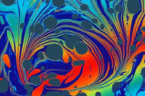 Abstract creative marble pattern texture. Traditional art of Ebru marbling 스톡 일러스트