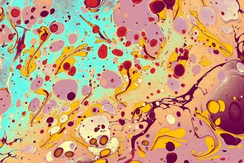 Abstract creative marble pattern texture. Traditional art of Ebru marbling Illustrazione stock