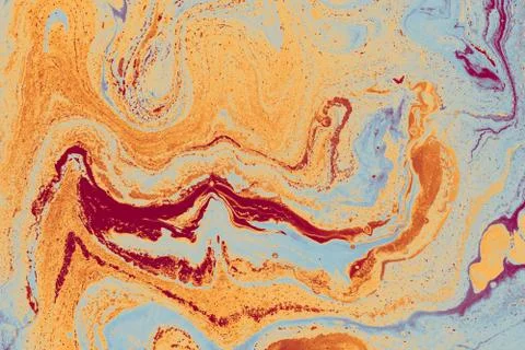 Abstract creative marble pattern texture. Traditional art of Ebru marbling Foto stock